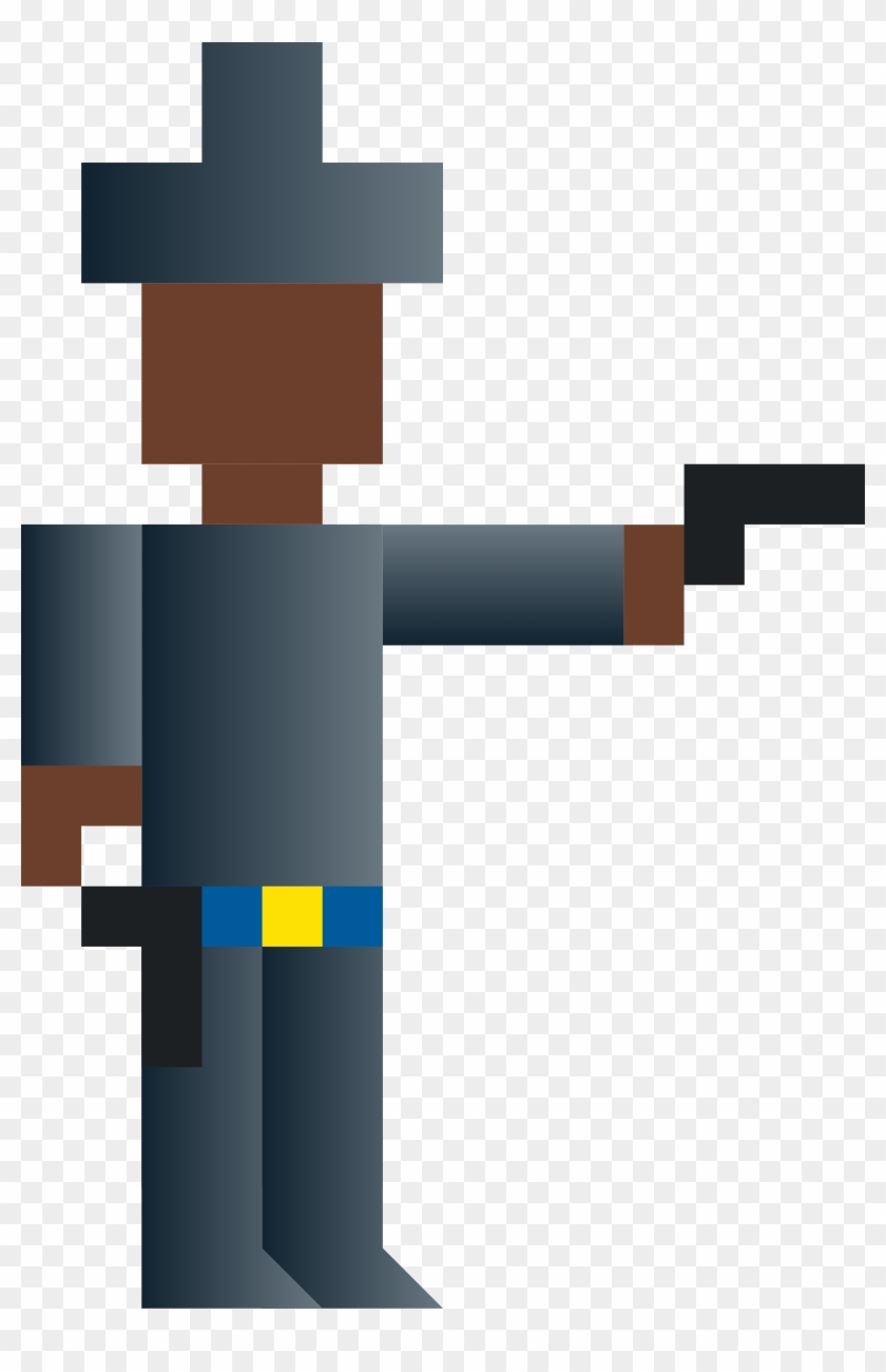 Big Image - Pixel Man With Gun #814509