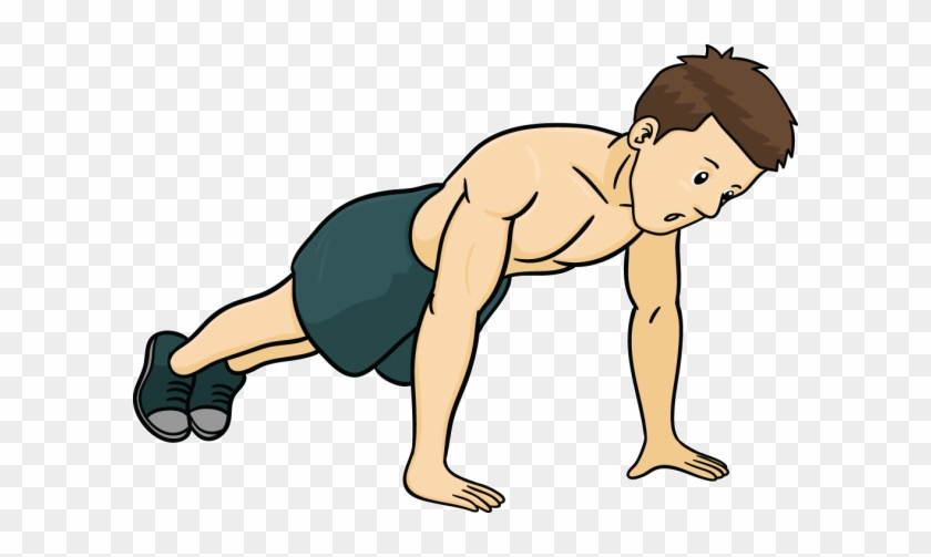Pilates In The Morning - Cartoon Man Doing Push Ups #814547