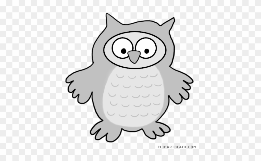 Baby Owl Animal Free Black White Clipart Images Clipartblack - Owl #814625