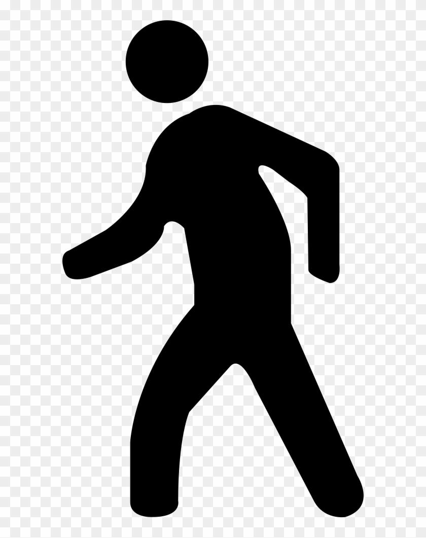 Stick Figure Walking Silhouette Clip Art - Silueta De Una Persona Caminando #814633