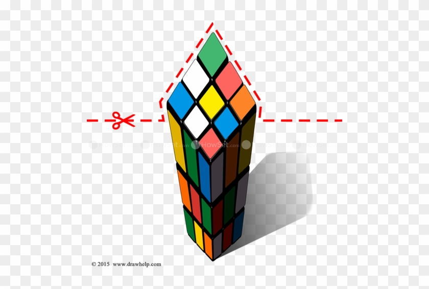 Don't Forget That The Size Of Your Drawing Will Depend - 3d Rubiks Cube Illusion #814710