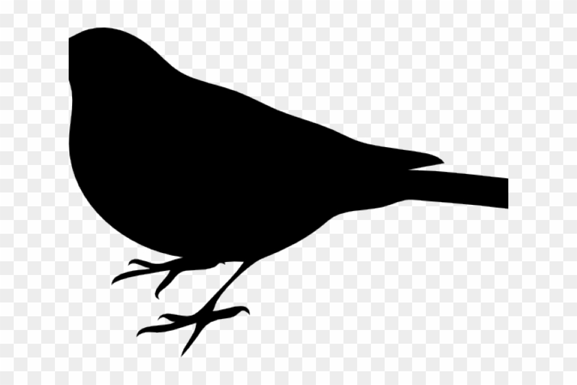 Blackbird Clipart Small Bird - Bird Silhouette Clip Art #814966