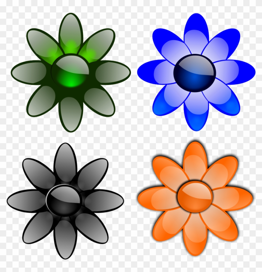 Glossy Flowers 2 Png Images - Flowers Clip Art #814984