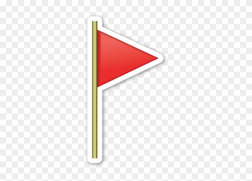 Triangular Flag On Post Red Flag Emoji Full Size PNG Clipart Images