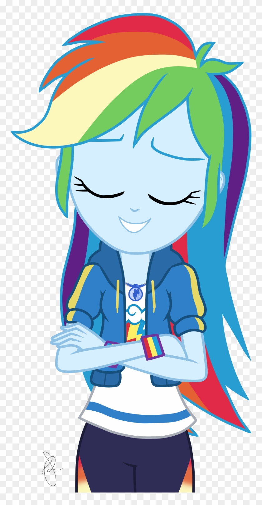 Ilaria122, Clothes, Crossed Arms, Cute, Equestria Girls, - Rainbow Dash #815174