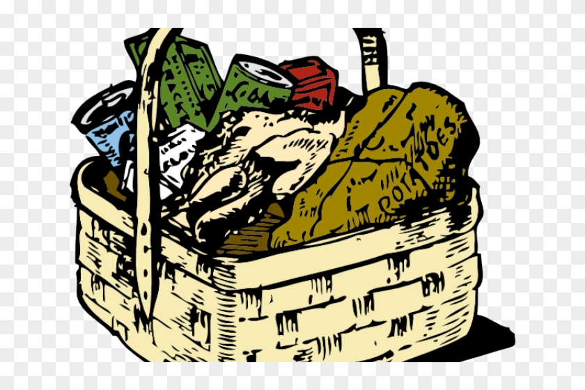 Food Basket Cliparts - Food Basket Tote Bag, Adult Unisex, Natural #815192