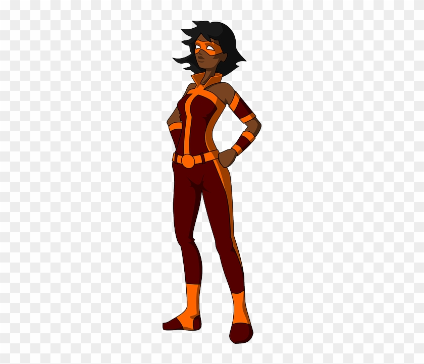 Human, Superhero, Woman, Costume, Brown, Red - Superhero #815309