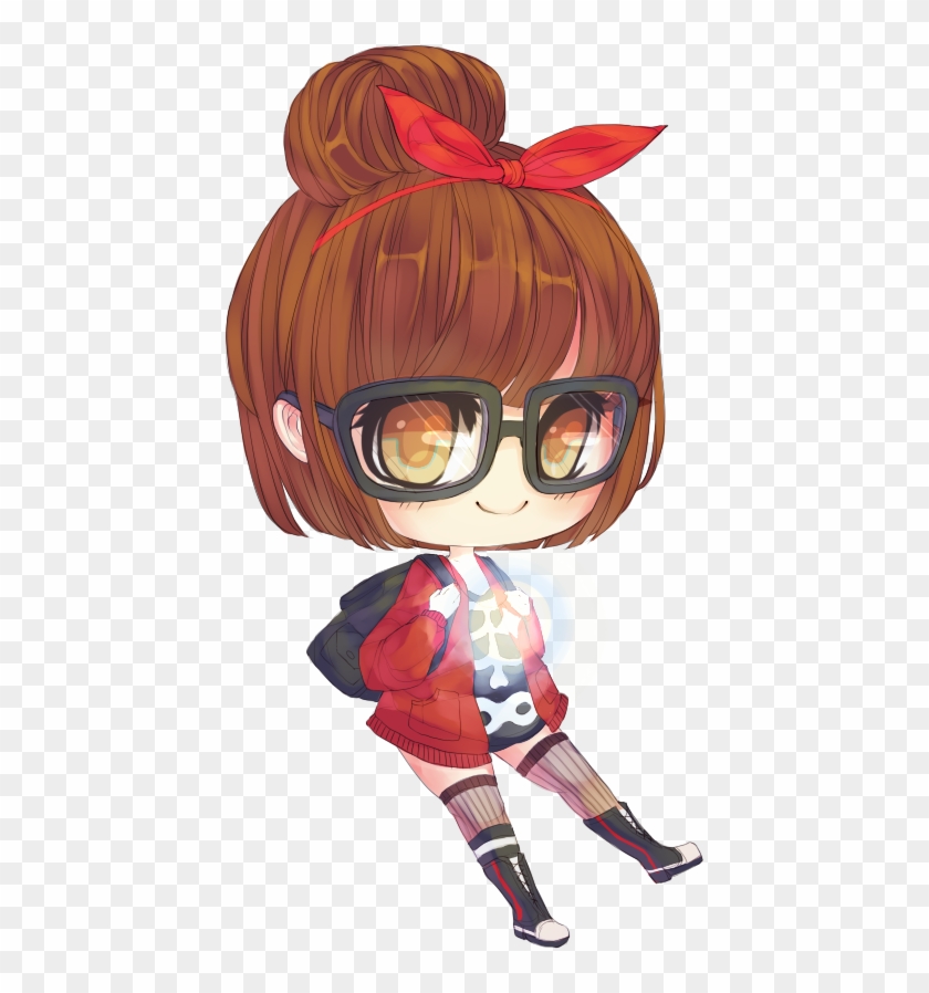 Dorky Glasses By Fuwaffy On Deviantart - Chibi Anime With Glasses #815351