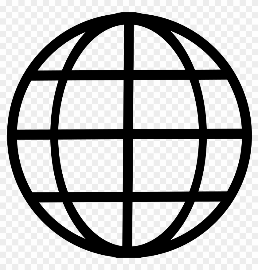 Globe Clipart Web - Website Clipart Black And White #815485