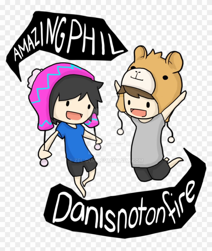 T Shirt Clipart Design - Amazingphil And Danisnotonfire Fan Art #815502