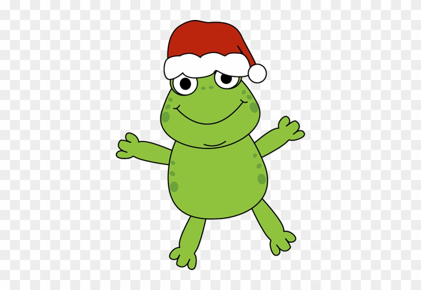 Frog Christmas Clip Art - Frog With Christmas Hat #147356