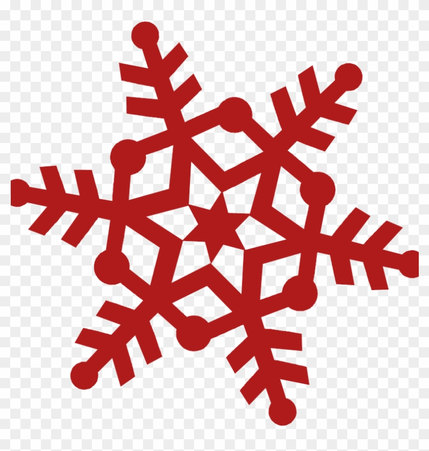 Red Snowflake Clipart - Flocos De Neve Vetor #147397