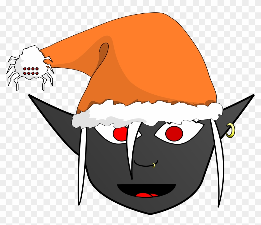Christmas Drow Dark Elf Funny Clip-art Cilp Art - Christmas Dark Elf #147441