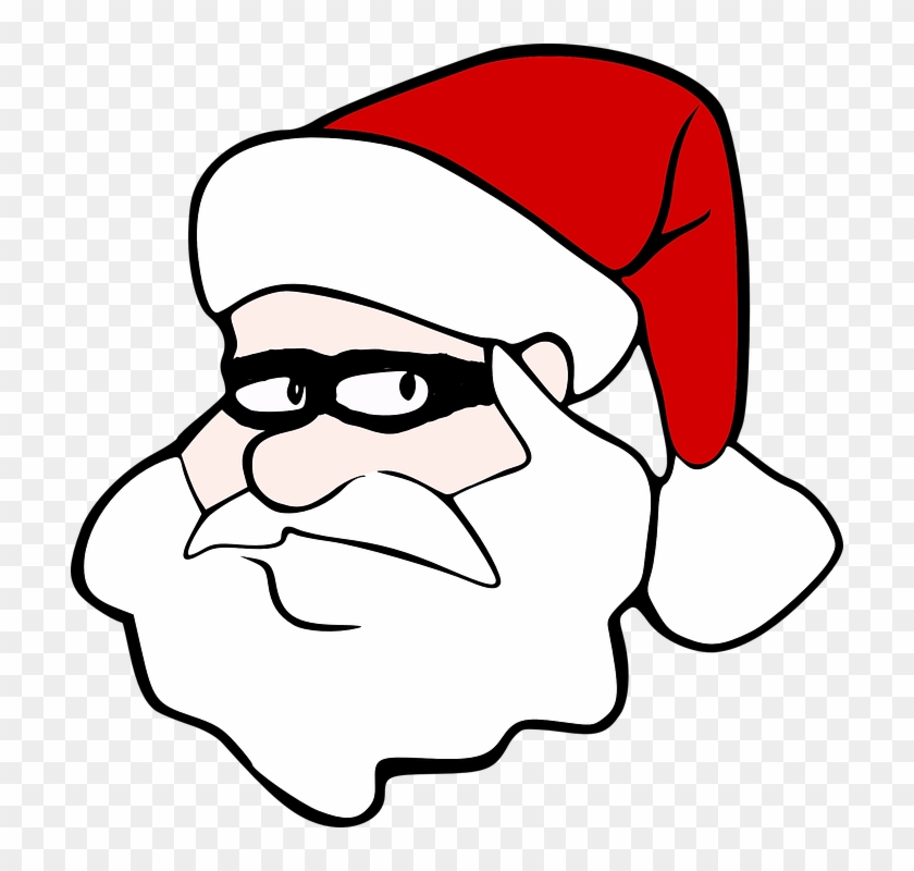 Santa Claus Santa Christmas Xmas Winter Holiday - Cartoon Santa Face Png #147605