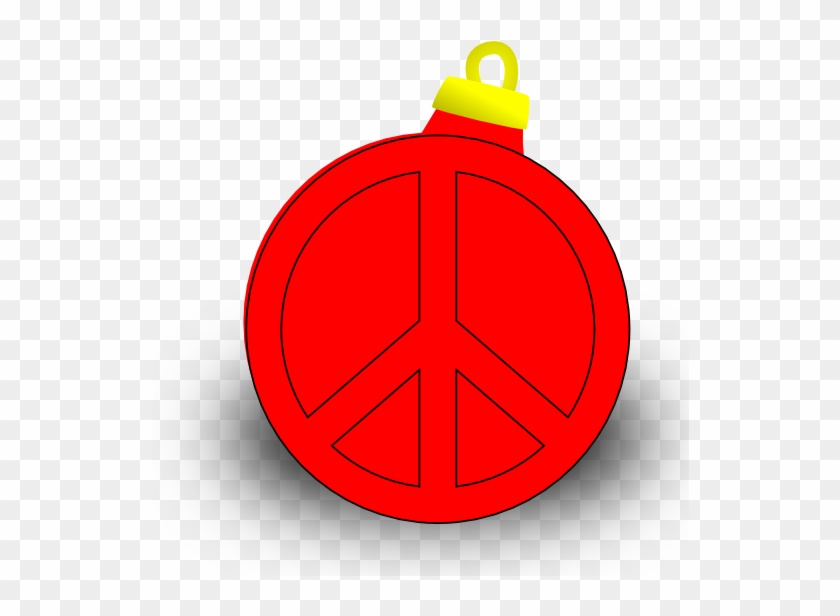 Peace Sign Christmas Ornament Clipart - Circle #147661