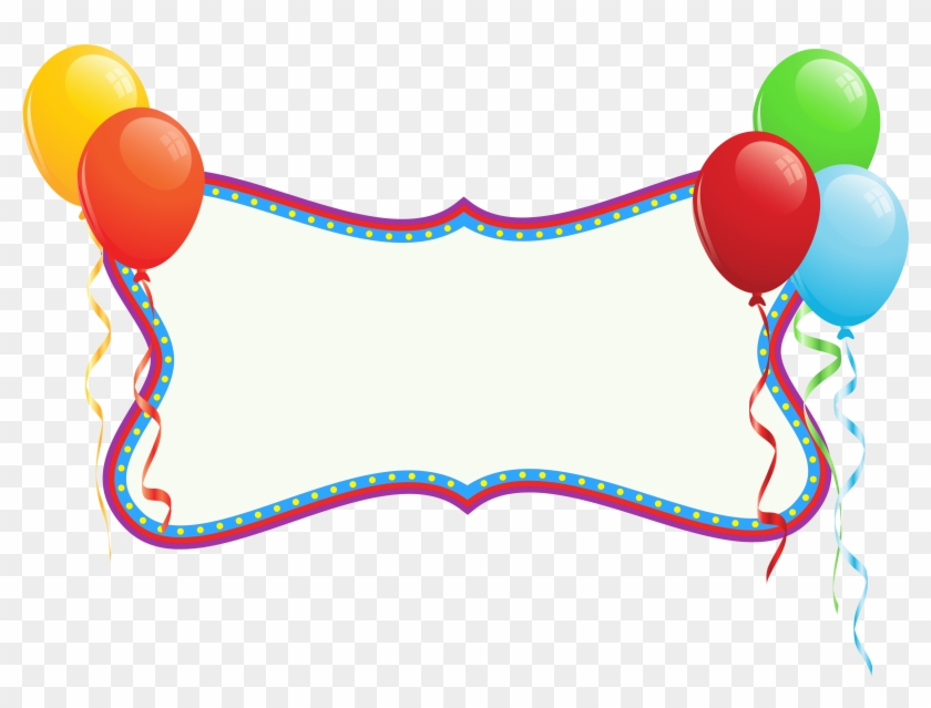 Birthday Holiday Banner With Balloons Png Clipart - Banner With Balloons Png #147699