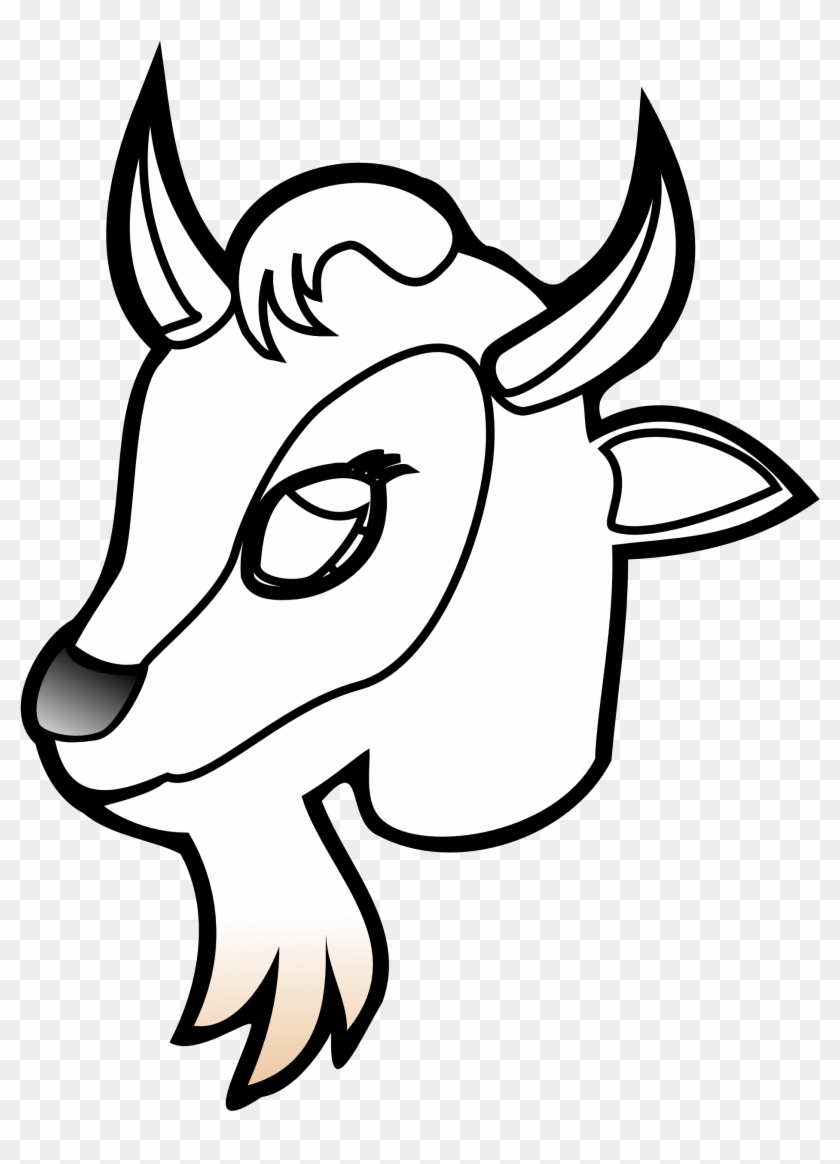 Goat - Clipart - Black - And - White - Cau Lac Bo Bong Da #147728