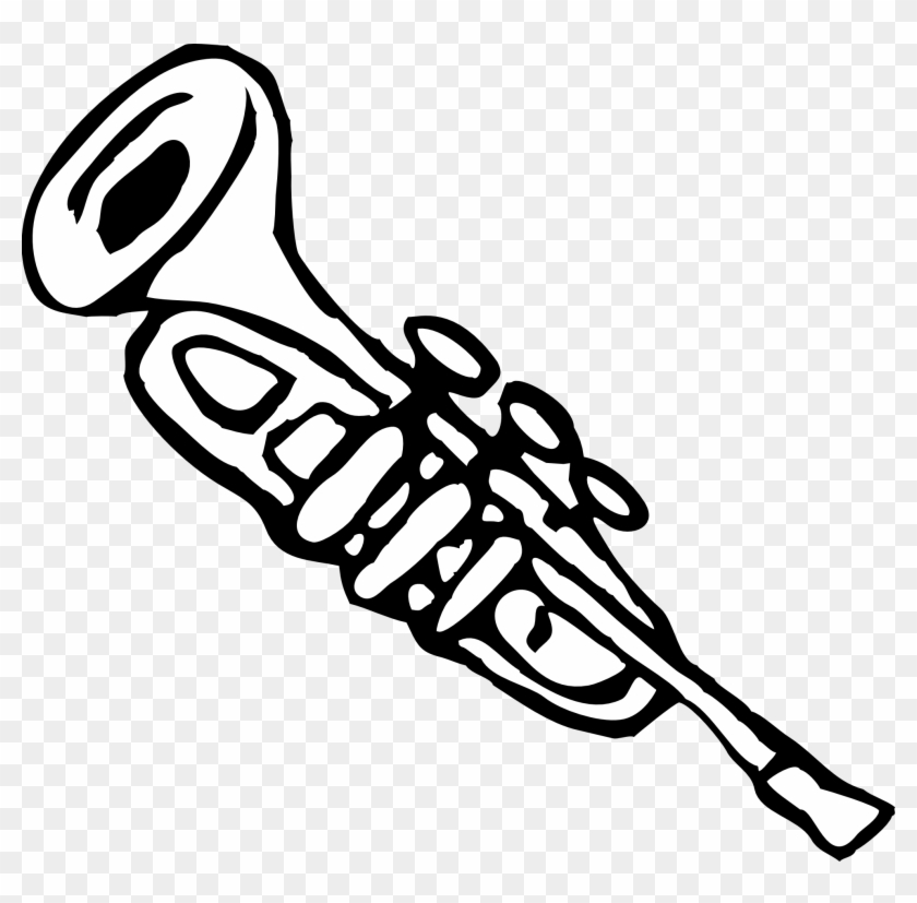 Clipart Info - Trumpet Black And White Clip Art #147742