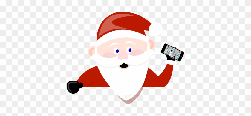 Santa Claus - Santa On The Phone Clipart #147903