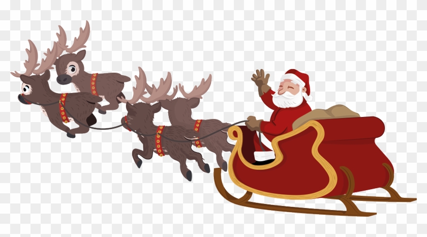 Through The Elf Door - Santa Sleigh Transparent Background #147920