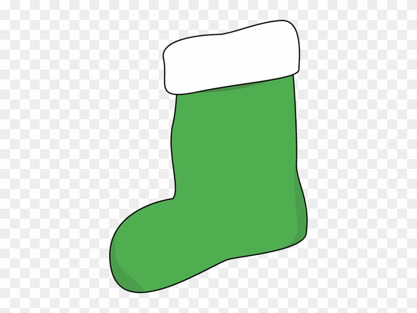 Green Christmas Stocking Clip Art - Green Christmas Stocking Clipart #147957