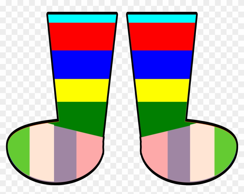 Pin Socks Clipart - Rainbow Socks Clipart #148727
