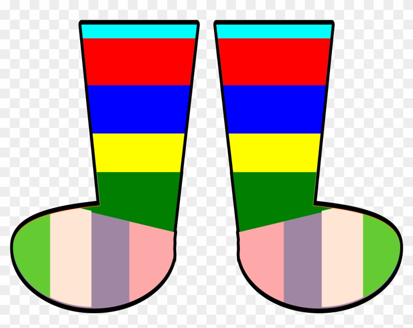 Pin Socks Clipart - Rainbow Socks Clipart #148727