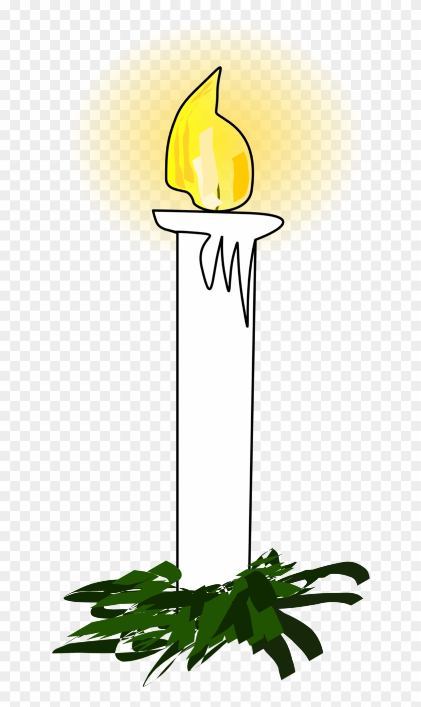 Illustration Of A Christmas Candle - Christmas Candle Clip Art #148732