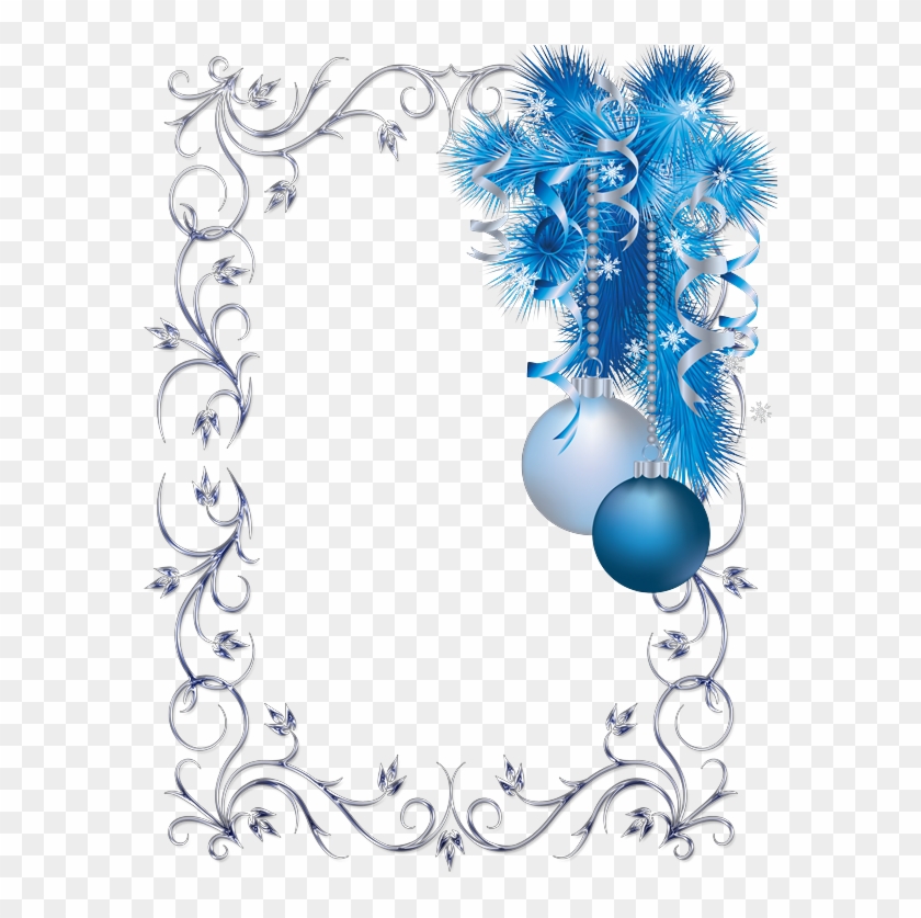 Tarjeta De Navidad Con Foto - Christmas Frame Png Blue #148762