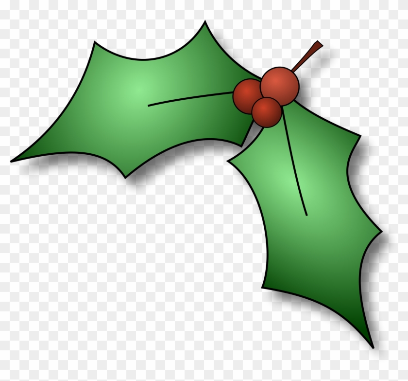 Open - Christmas Holly Clip Art #148850