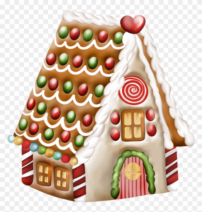 Decorate December Clipart - Gingerbread Man And House Clipart #148870