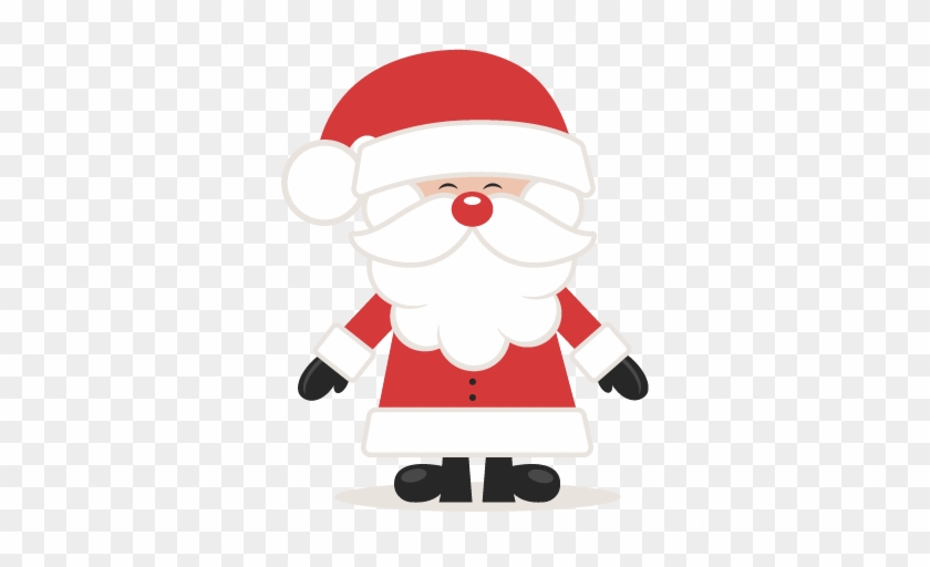 Cute Santa Svg Scrapbook Cut File Cute Clipart Files - Cute Father Christmas #149013