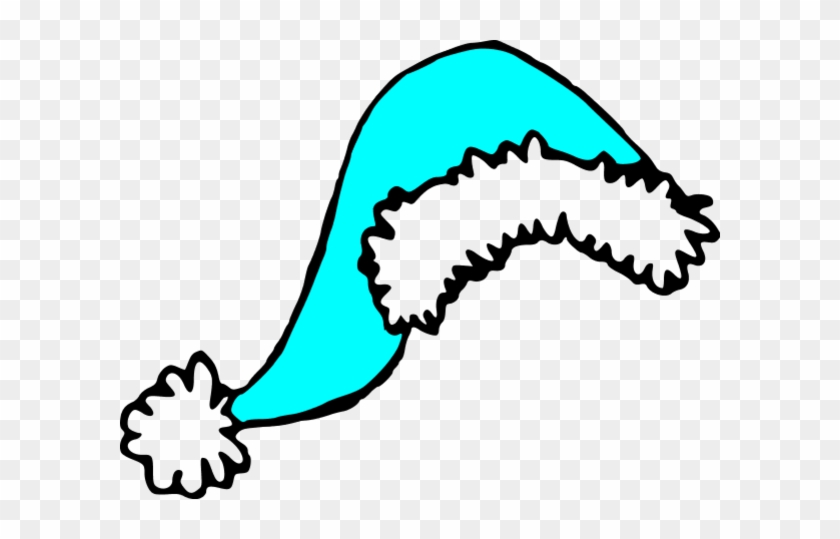 Santa Hat Vector Clip Art - Clip Art Blue Santa Hat #149022