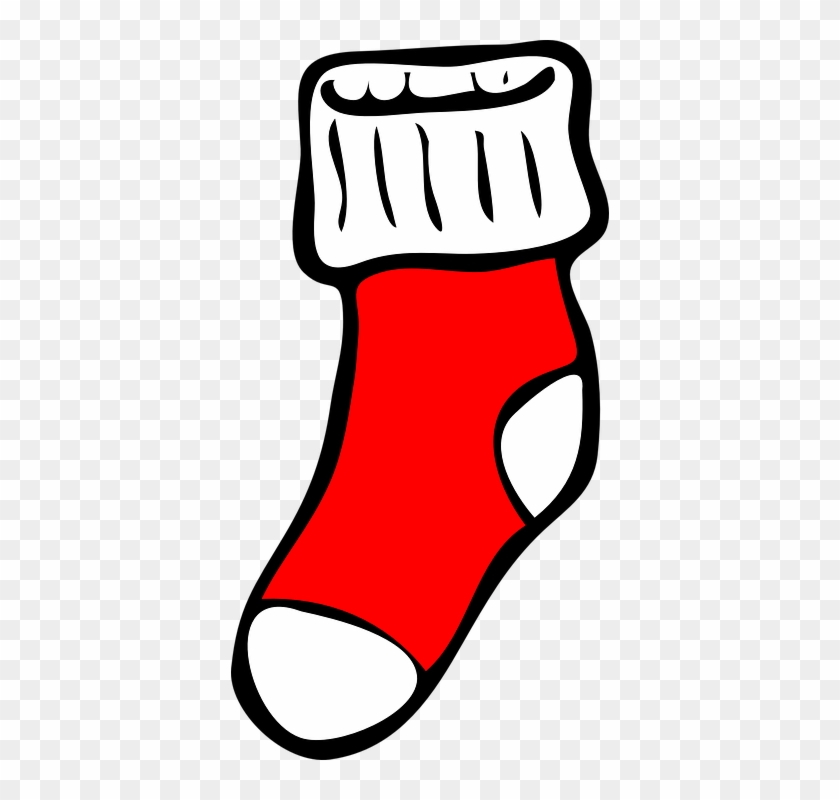 Stocking Christmas Sock Red Xmas Isolated - Sock Clipart #149309