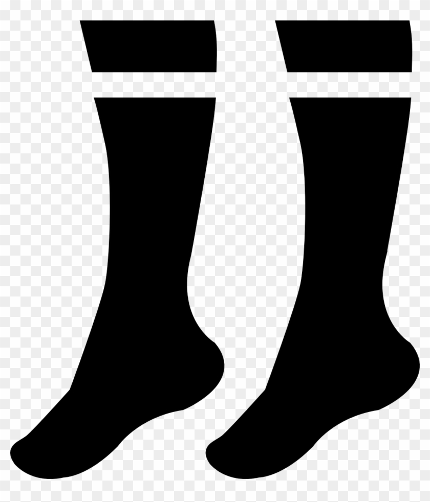 Socks Feet Ankles Legs Black Silhouette Stockings - Socks Icon Vector #149325