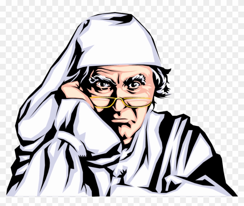 Vector Illustration Of Ebenezer Scrooge Cold-hearted - Scrooge Black And White #149394