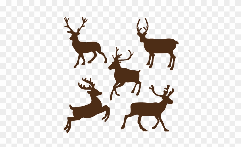 Reindeer Set Svg Cutting Files For Scrapbooking Cute - Reindeer Svg Files F...