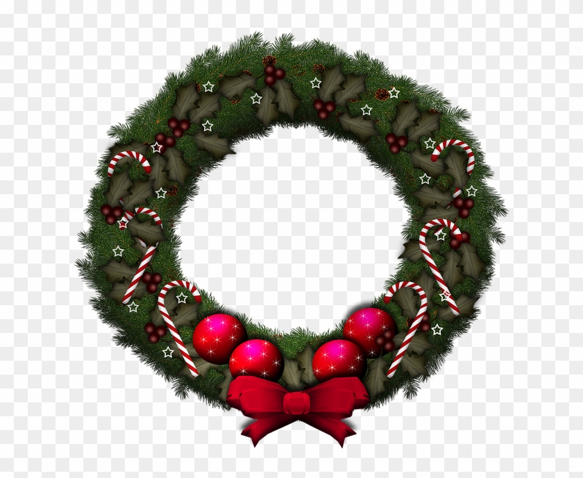 Advent Wreath, Christmas, Wreath - Bulldog Christmas Wreath Round Pendant Necklace #149626
