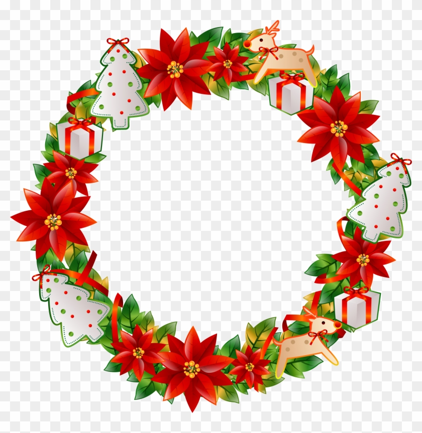 Christmas Wreath Flower - Christmas Circle Flower #149630