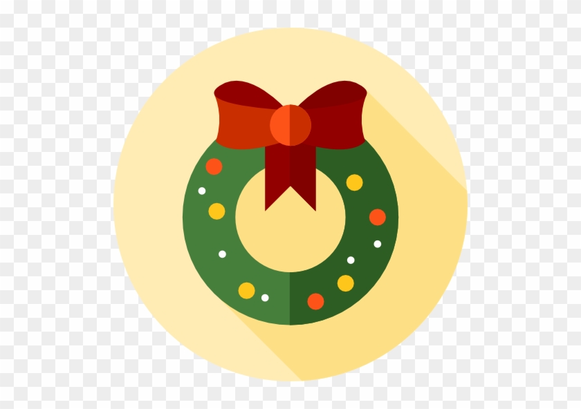 Christmas Wreath Free Icon - Christmas Flat Icon #149638