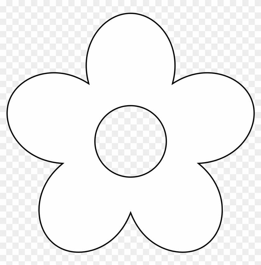Flower - Clipart - Black - And - White - Flower Icon White Png #149684