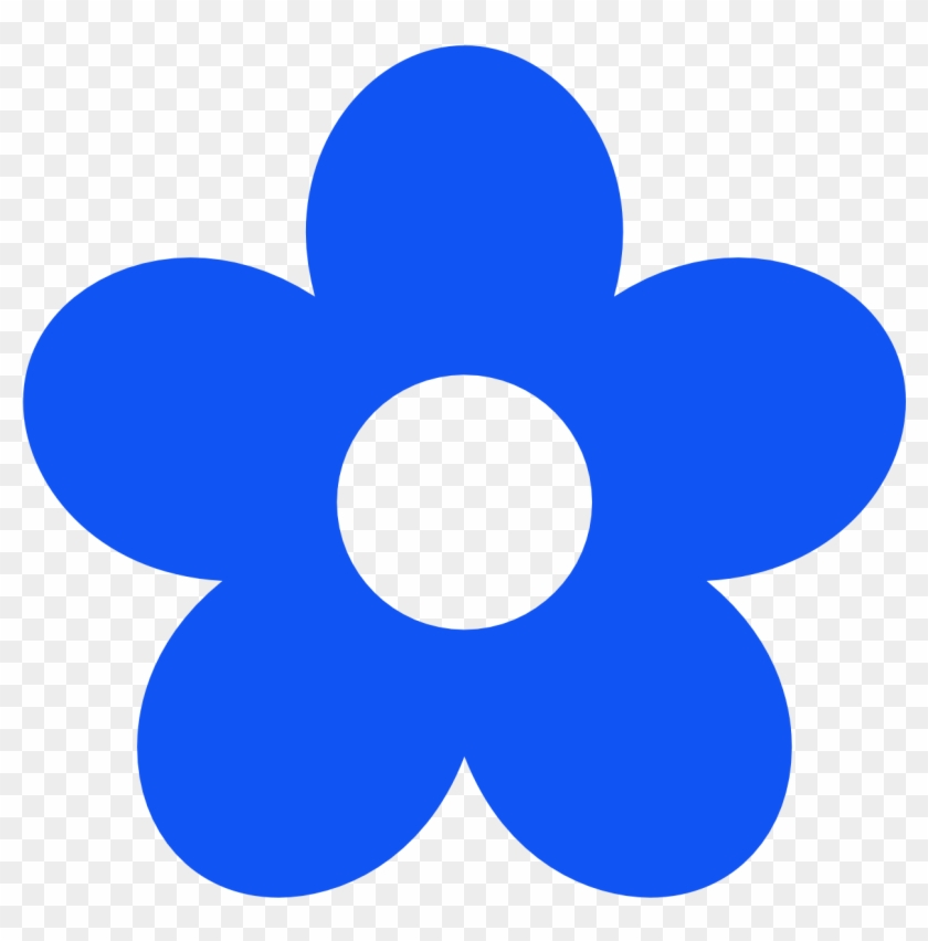 Retro Flower 11 Christmas Xmas Flora Xochi - Dark Blue Flower Clipart #149688
