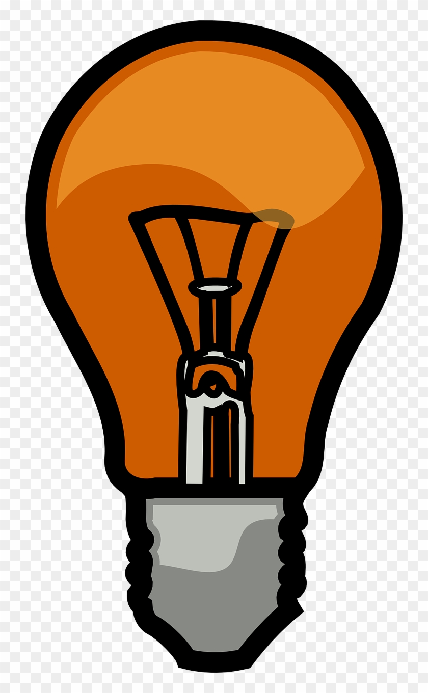 Light Bulb - Orange Light Bulb Clip Art #150045