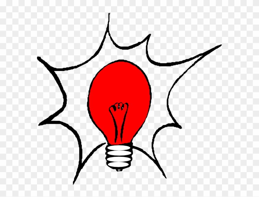 Bulb Clipart Here - Red Light Bulb Clip Art #150063