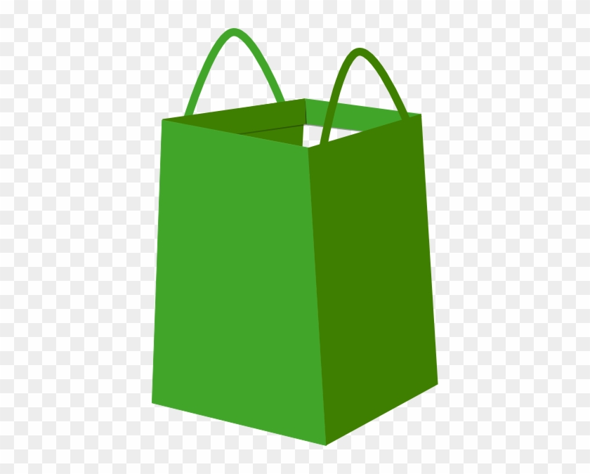 Christmas Gift Bag Clipart - Green Shopping Bag Png #150186