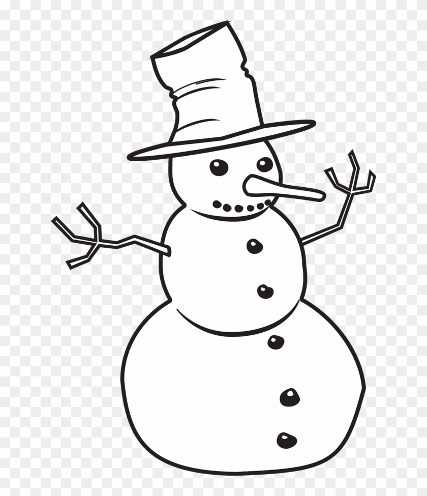 Snowman Clip Art Black White Aak4bw Clipart - Snowman Clip Art Black And White #150647