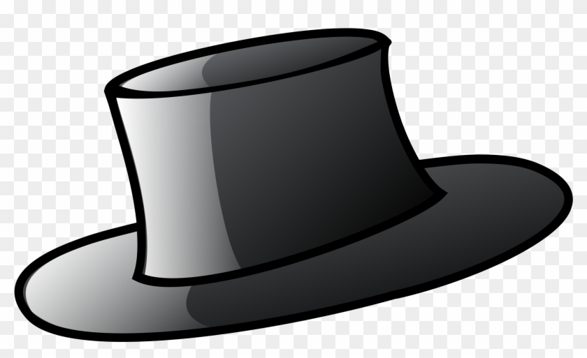 Hat Free Stock Photo Illustration Of A Black Cartoon - Small Hat Clip Art #150686