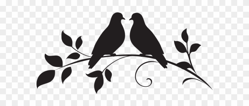 Love Doves Silhouette Png Clip Art - Silhouette Dove Transparent Background #150741