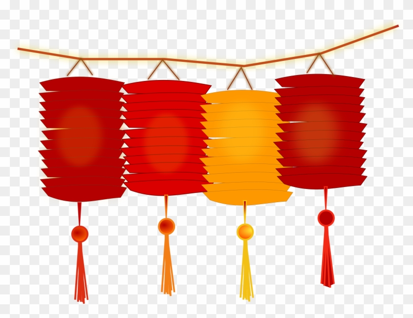 Paper Lantern Clipart Hanging Light - Chinese New Year Png #150971