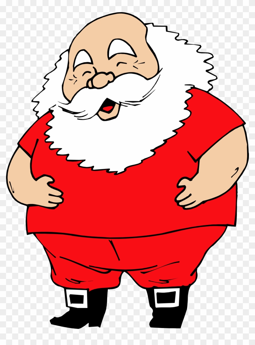 Santa Clipart Xmas - Santa Claus No Hat Clipart #151144